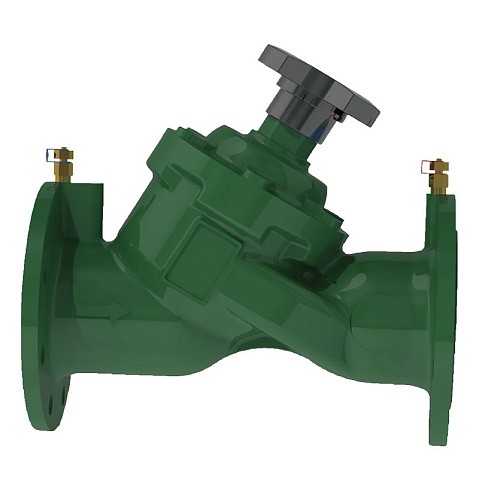 Клапан балансировочный чугунный DN200 PN16 фланцевый ручной Kvs 622,7 м³/ч с измерительными ниппелями GALA Тип. 1216H купить в Казани | "Проконсим"