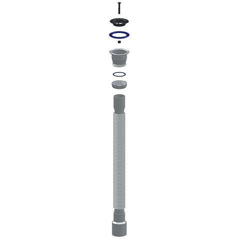Сифон гофрированный Unicorn D230, 40х50 гибкий отвод, 1 1/2'' х40 чашка из нержавеющей стали, 1200мм купить в Казани | "Проконсим"