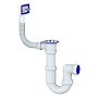 Сифон для мойки Unicorn Y420 1 1/2'' х40 без отвода чаша из нержавеющей стали прямоугольный перелив