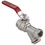 Краны латунные шаровые DN 15-20 PN 25 никелированные с фильтром рычаг муфта-муфта MVI BV.631 купить в Казани | "Проконсим"