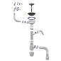 Сифон для мойки Unicorn В427, 40х50 гибкий отвод, 3 1/2'' х40 с отводом для стиральной машины, круглый и прямоугольный перелив купить в Казани | "Проконсим"