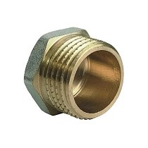 Заглушки латунные DN 15-50 PN 40 никелированные штуцерные купить в Казани | "Проконсим"