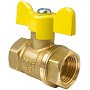 Кран латунный шаровой газовый Valfex.277.LB3 11Б27фтМ DN 15 PN 40 бабочка муфта-муфта купить в Казани | "Проконсим"