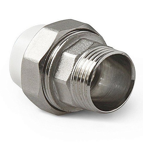 Муфта комбинированная ПП 32-1 1/4'' PN 25 разъёмная с наружной резьбой белая Pro Aqua PA21019 купить в Казани | "Проконсим"