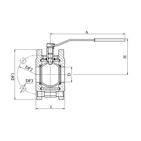 Кран стальной шаровой разборный BREEZE 11с42п, DN 100 PN 16, 125мм, стандартнопроходной, фланцевый с ручкой купить в Казани | "Проконсим"