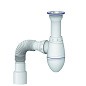 Сифон для умывальника Unicorn А120, 40х50 гибкий отвод, 1 1/2'' х40 чаша из нержавеющей стали  купить в Казани | "Проконсим"