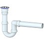 Сифон для умывальника Unicorn Y210 40х40 прямой отвод 1 1/2'' х40 чаша из нержавеющей стали