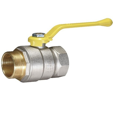 Кран латунный Temper серия 83 DN15 PN40 никелированный газовый рычаг м-шт ГОСТ Р 59553 купить в Казани | "Проконсим"