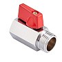 Кран латунный шаровой мини MVI BV.466 DN 15 PN 16 хромированный муфта-штуцер бабочка купить в Казани | "Проконсим"