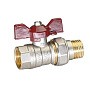 Краны латунные шаровые DN 15-32 PN 25-40 никелированные бабочка американка Temper серия 88 ГОСТ Р 59553 купить в Казани | "Проконсим"