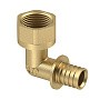 Угольник латунный для PEX труб  20-1/2''  PN 16  под надвижную гильзу с внутренней резьбой  РосТурПласт купить в Казани | "Проконсим"