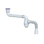 Сифон для умывальника Unicorn АС21 40х50 гибкий отвод 1 1/2'' х40 чаша из нержавеющей стали со смещением